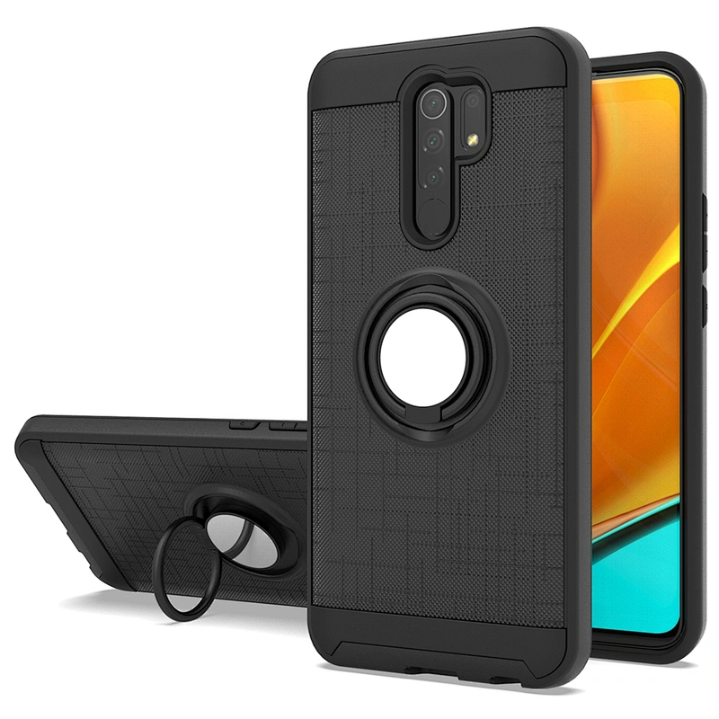 Strong protective case phone back covers with metal ring kickstand for Redmi 9 9A 9C