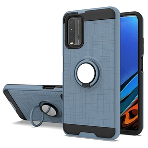 China supplier mobile phone cover case with 360 ring holder for Redmi 9 Power 9A 9C