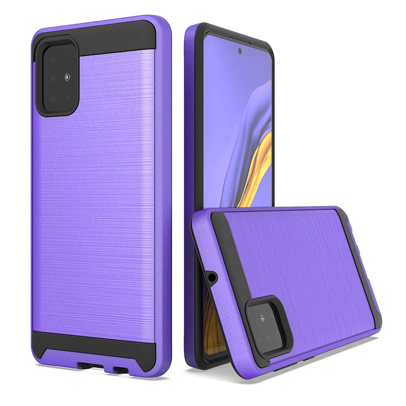 Non-slip Wire Drawing Mobile Accessories Cell Phone Case for Samsung S20 Plus Ultra A11 A21 A51