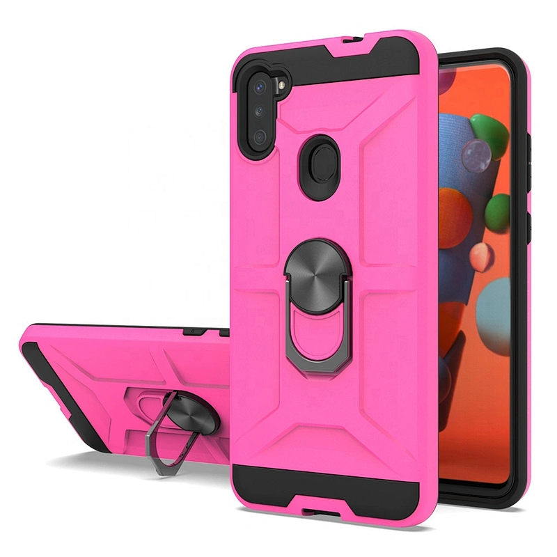 Durable metal ring mobile back cover kickstand phone case for SAMSUNG A11 S20 Ultra A71 A51