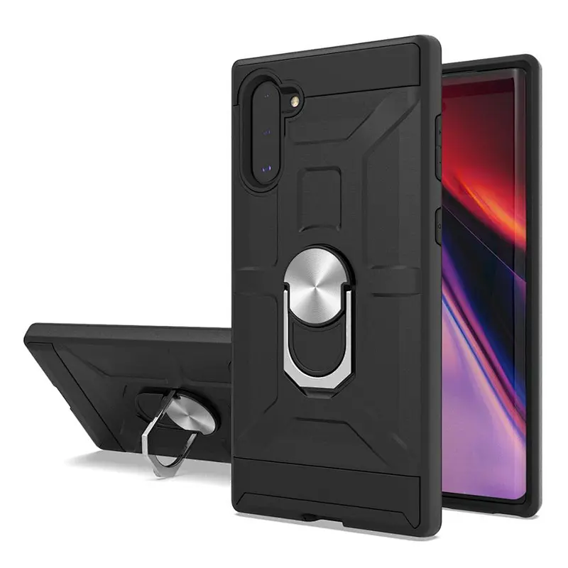 Newest design mobile phone case protective cellphone cover with ring kickstand for Samsung Note 10