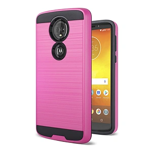 New shockproof brushed metal case thin  cell phone cover case  for Moto E5 plus
