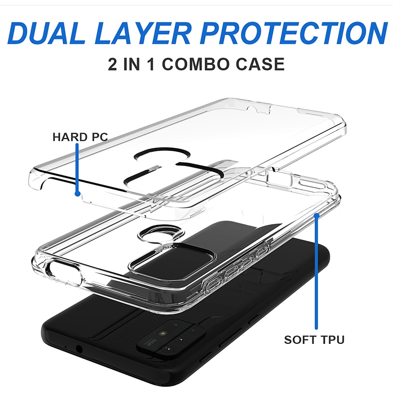 Sublimation blank tpu pc transparent cover ultra clear phone case for Motorola G 5G G10 G30