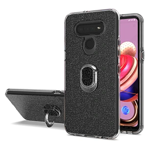 Glitter Bling Flash Paper Ring Holder Cell Case Phone Cover For Huawei P40 Lite Y6P Y7P Y5P 2020