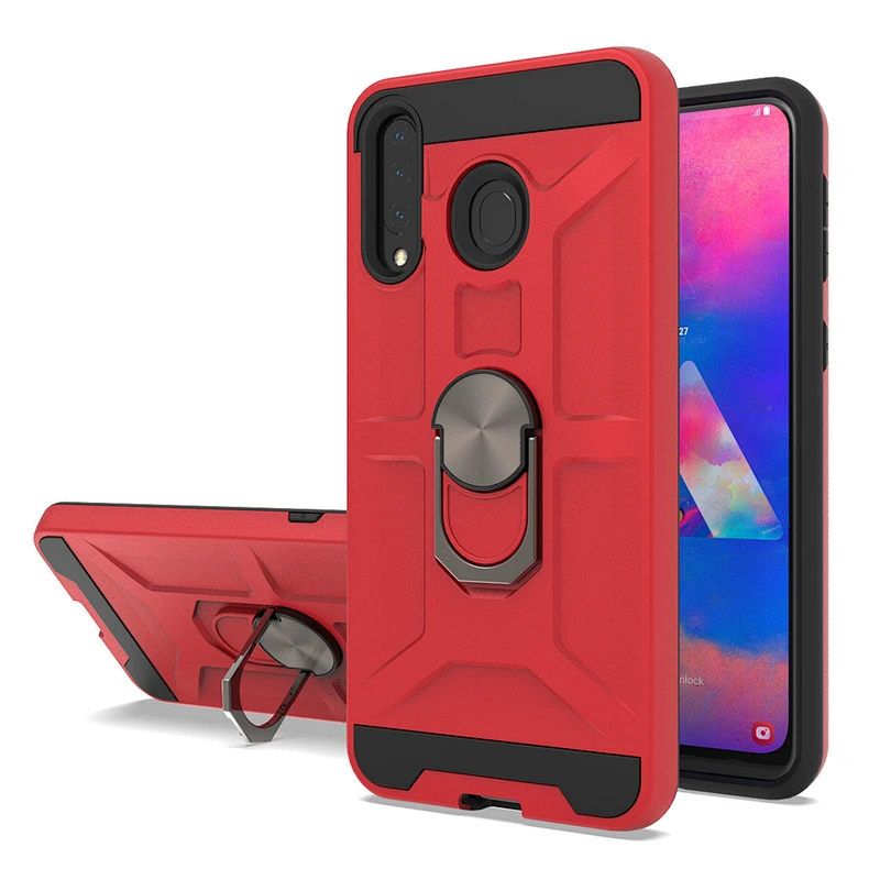 New Design Double Layer Mobile Phone Case Holder Stander Ring Phone Cover For Samsung M30 A40S