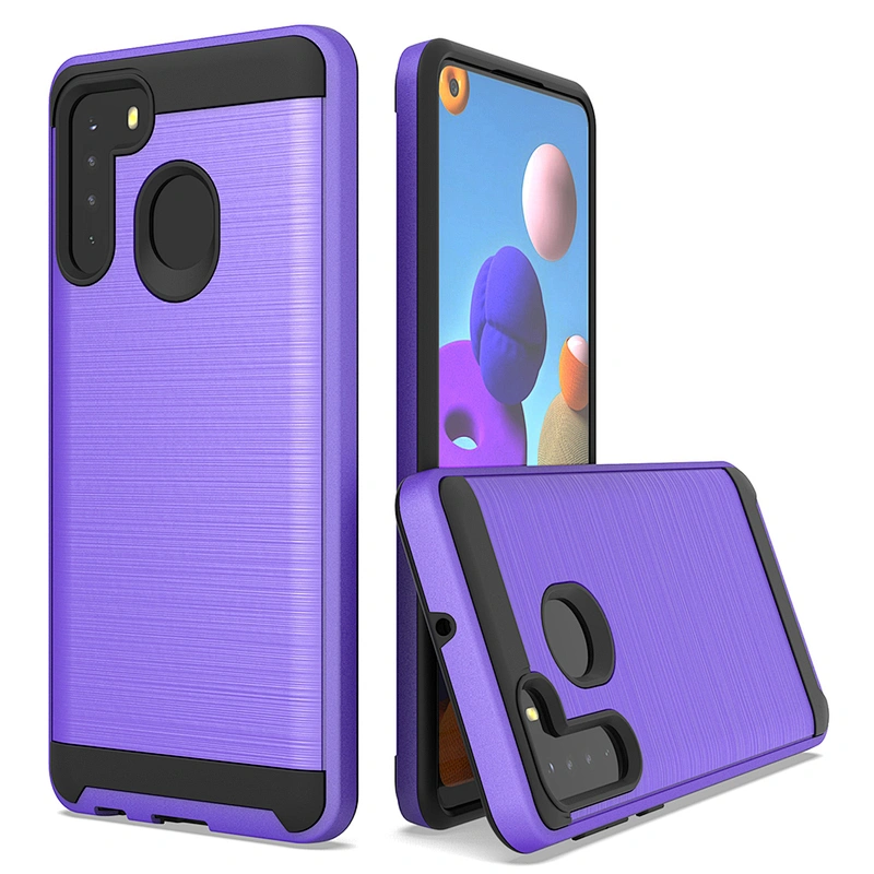 Funda para movil universal barato brushed cell phone case cover for Samsung Galaxy A21