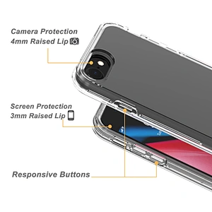 Mobile Accessories TPU PC 2 In 1 Combo High Clear Cell Phone Cover for iPhone 7 8 SE Plus 11 Pro Max 12