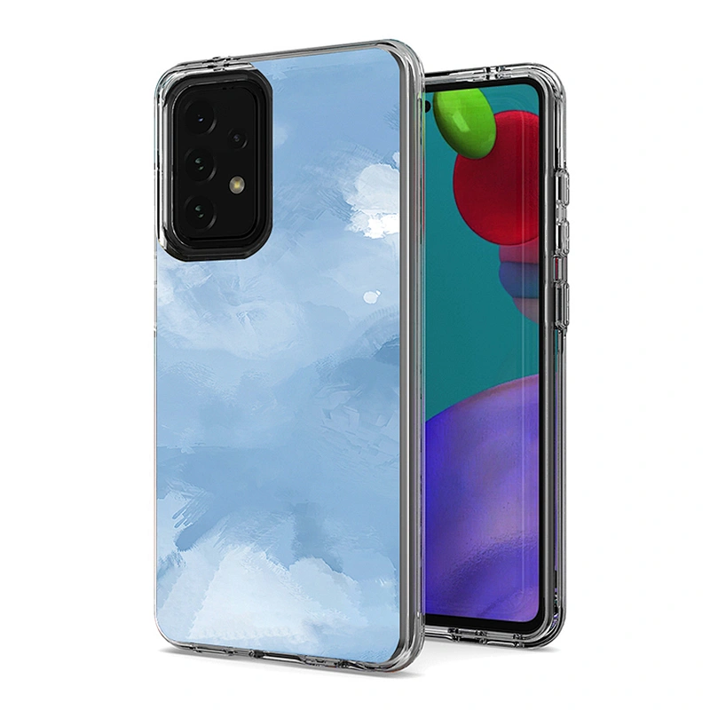Custom transparent PC TPU back cover hybrid cell phone case for OPPO A54
