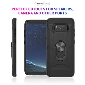 new design phone case with ring holder anti scratch phone cover for Samsung S8