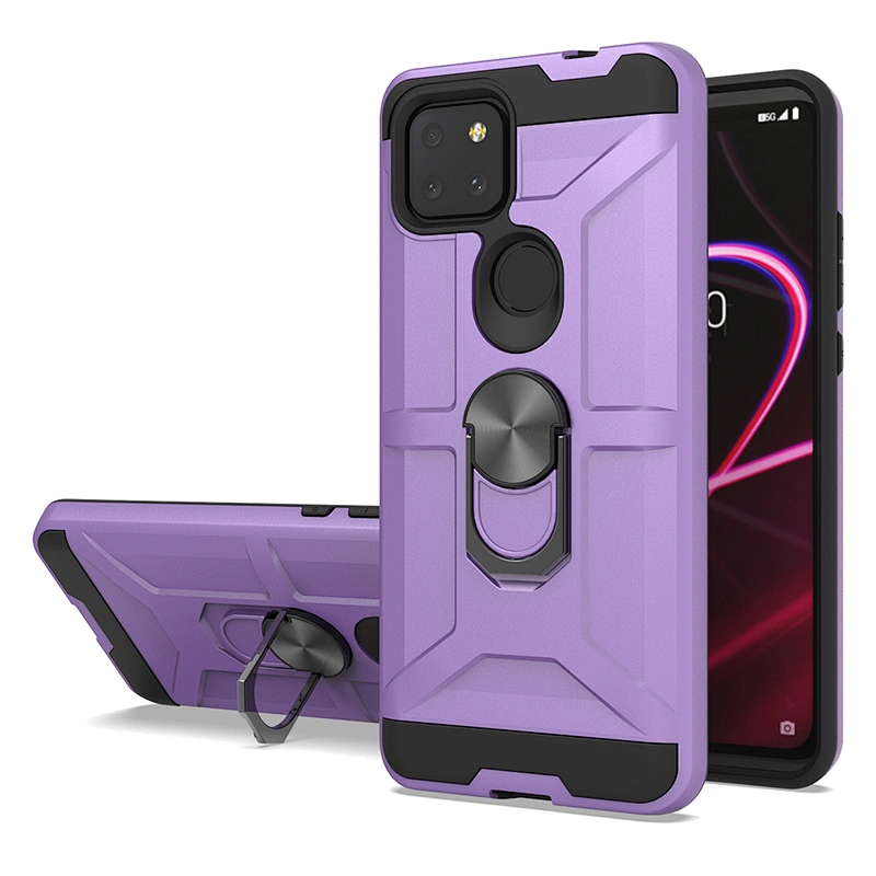 Adjustable Rotating Metal Ring Holder Screen Protector Phone Covers For TCL Revvl 4 Plus 5G