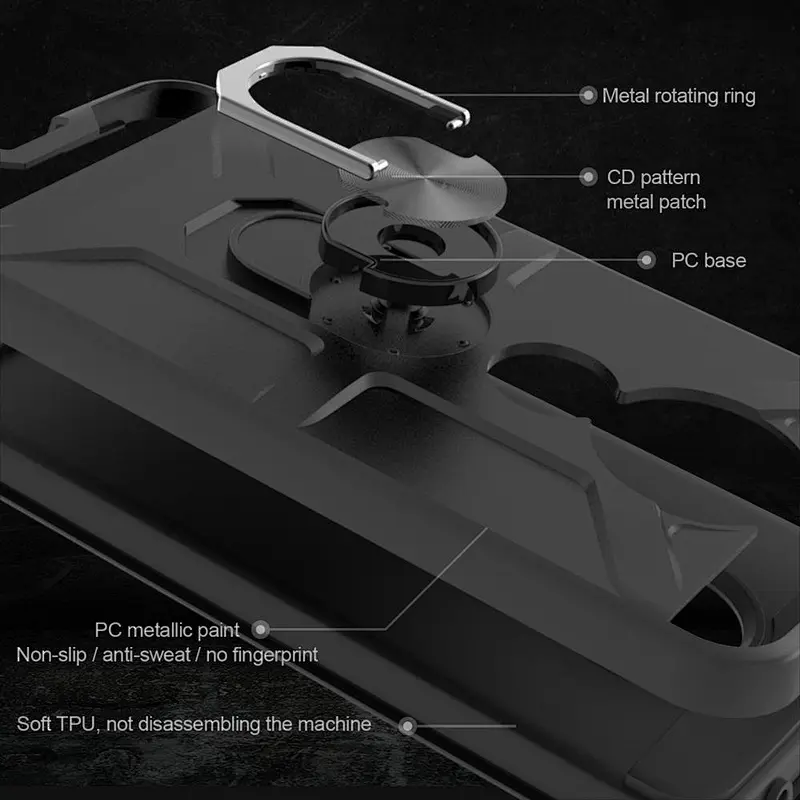 New Arrival phone cover Luxury Style ring holder phone case for MOTO g7 play