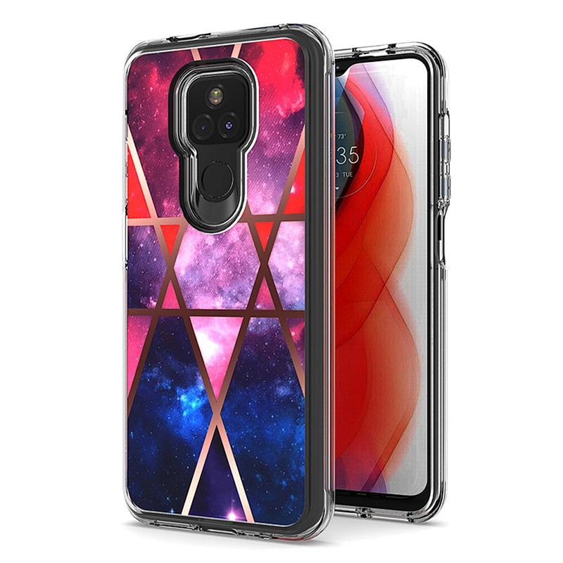 2021 new product custom IMD PC tpu marle phone case back cover for Motorola G play 2021