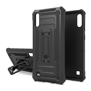 TPU PC 2 in 1 shockproof kickstand support mobile phone case for Samsung A10 A20 A30 A50 A10E A10S A51 A71