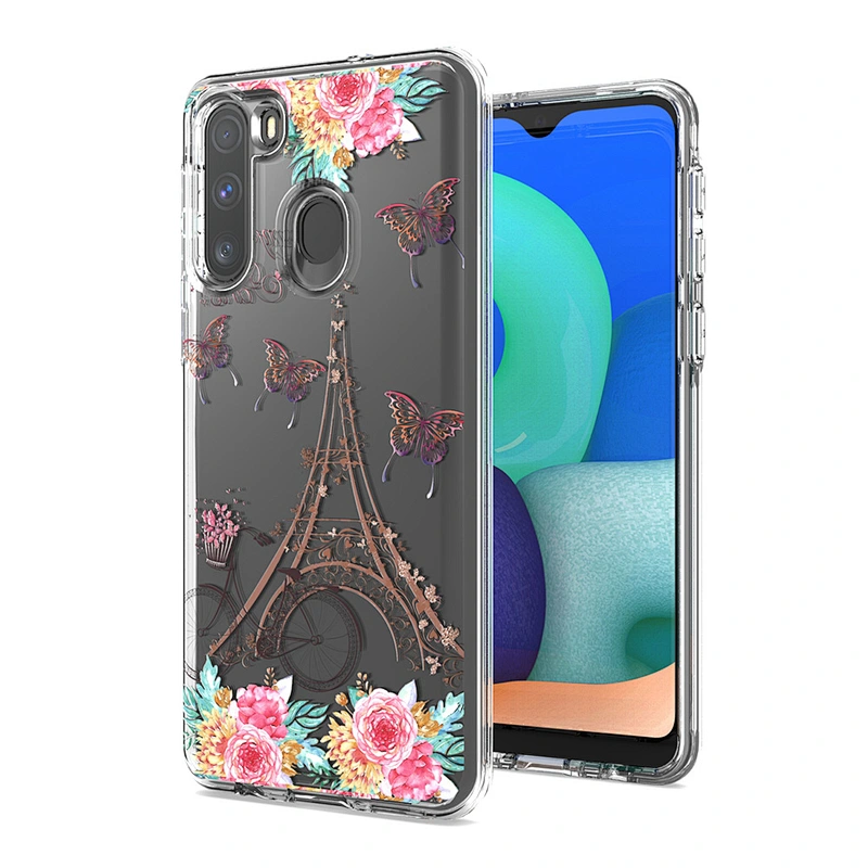 Custom logo PC mobile cover clear cell phone case for Samsung A21 J2 core A20S A11 A01 A10E