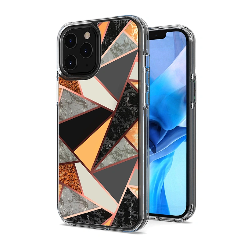 OEM ODM IMD Printed Flower Back Cover Marble TPU PC Phone Case For iPhone 11 Pro Max 12 Mini