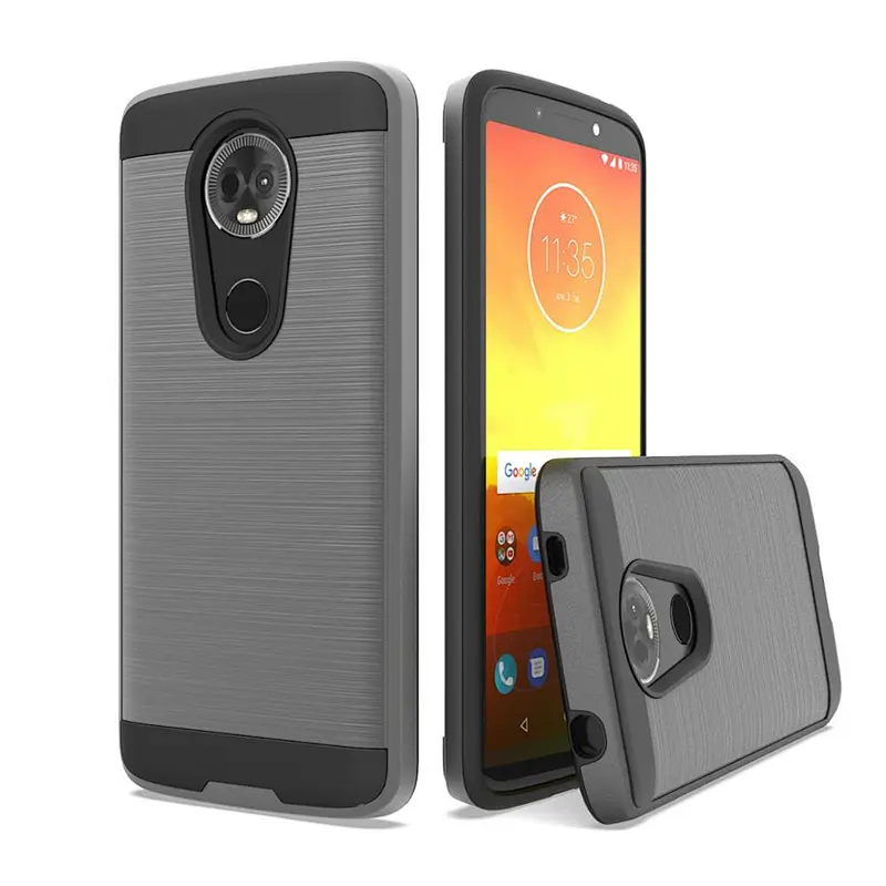 Hot selling brushed design anti-shock mobile phone case covers for Motorola E5 Plus G7 Power