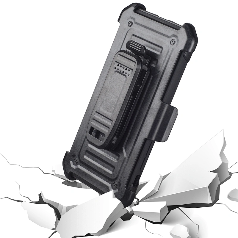 Portable Belt Clip Holster Metal Armor Cell Phone Protector Case for Samsung S10 Plus