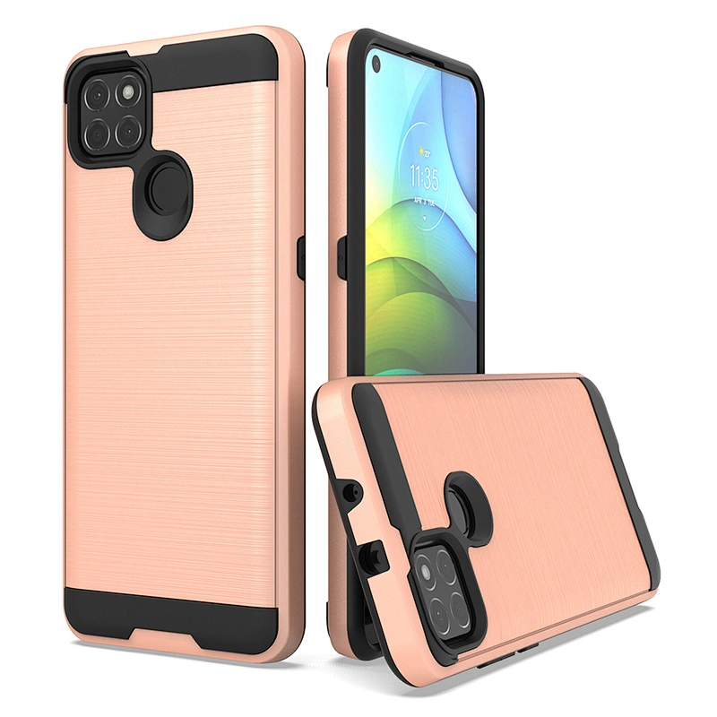 Android model fundas brushed metal design cell phone cases covers for Motorola G9 Power