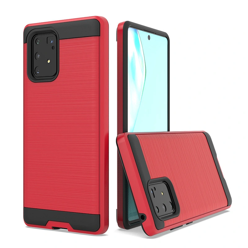 New models wholesale mobile accessories custom brushed metal back case for Samsumg A91 S10 Lite