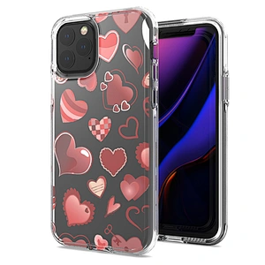 Hybrid 2 In 1 Print Phone Case for iphone 11,Transparent Clear Back Cover Case for iphone 11