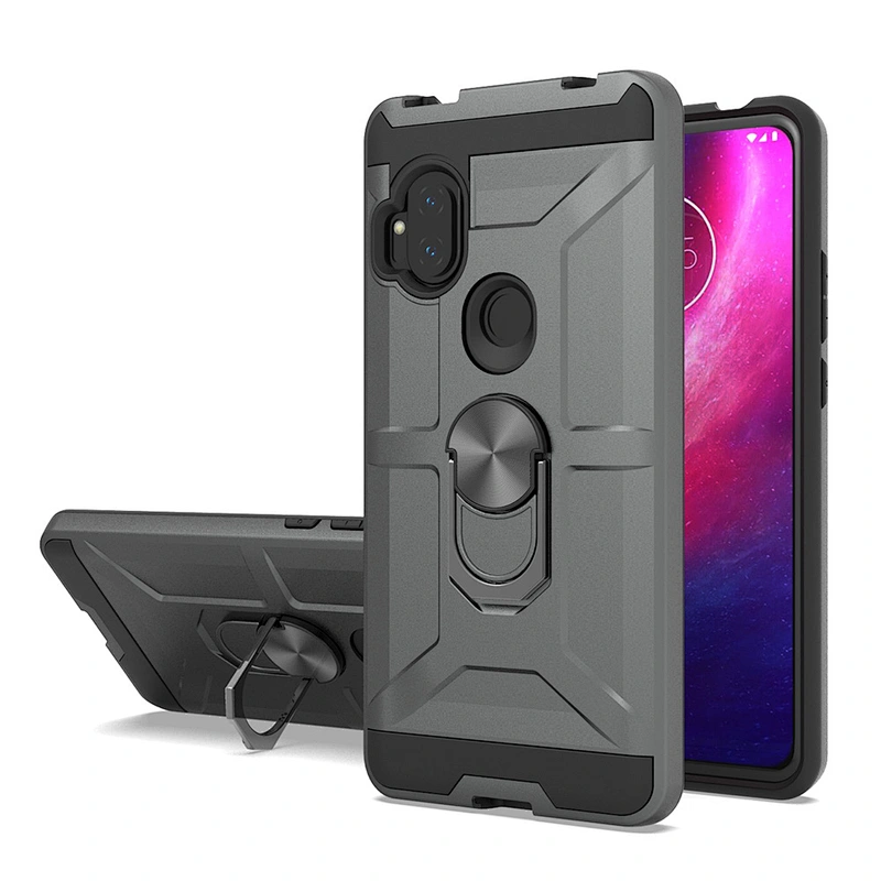Anti-Drop kickstand mobile cover phone case with magnetic ring holder for Motorola P40 Power One Action Hyper