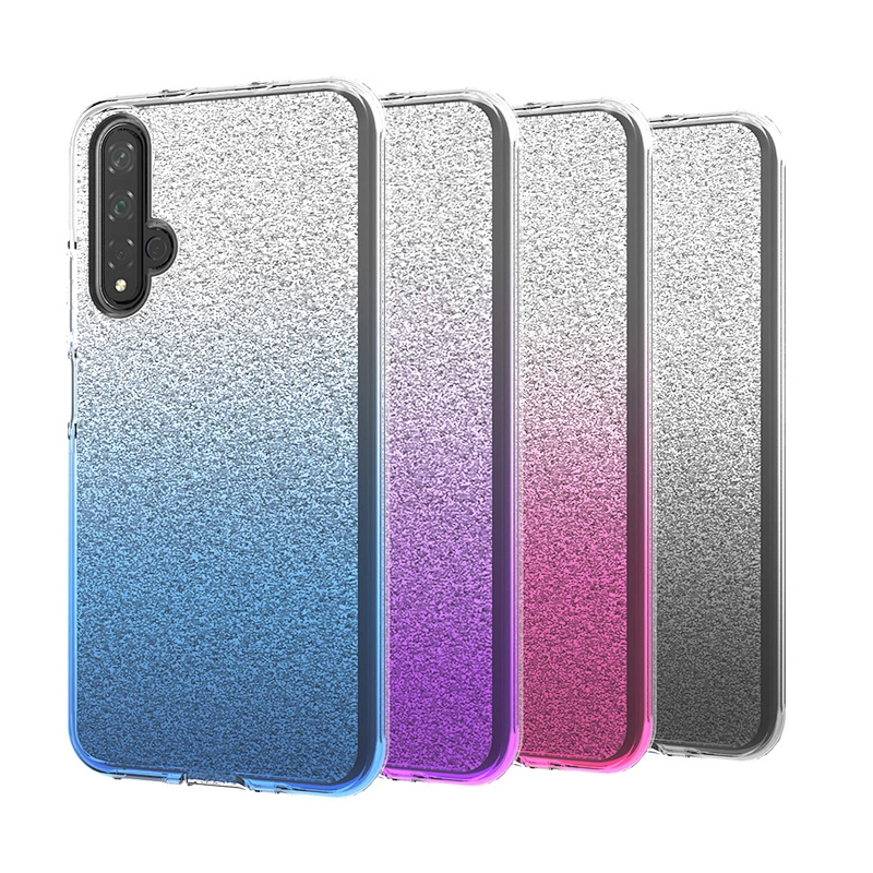 Gradient PC Luxury Design Glitter Paper Mobile Cell Phone Cover For Huawei P40 Lite