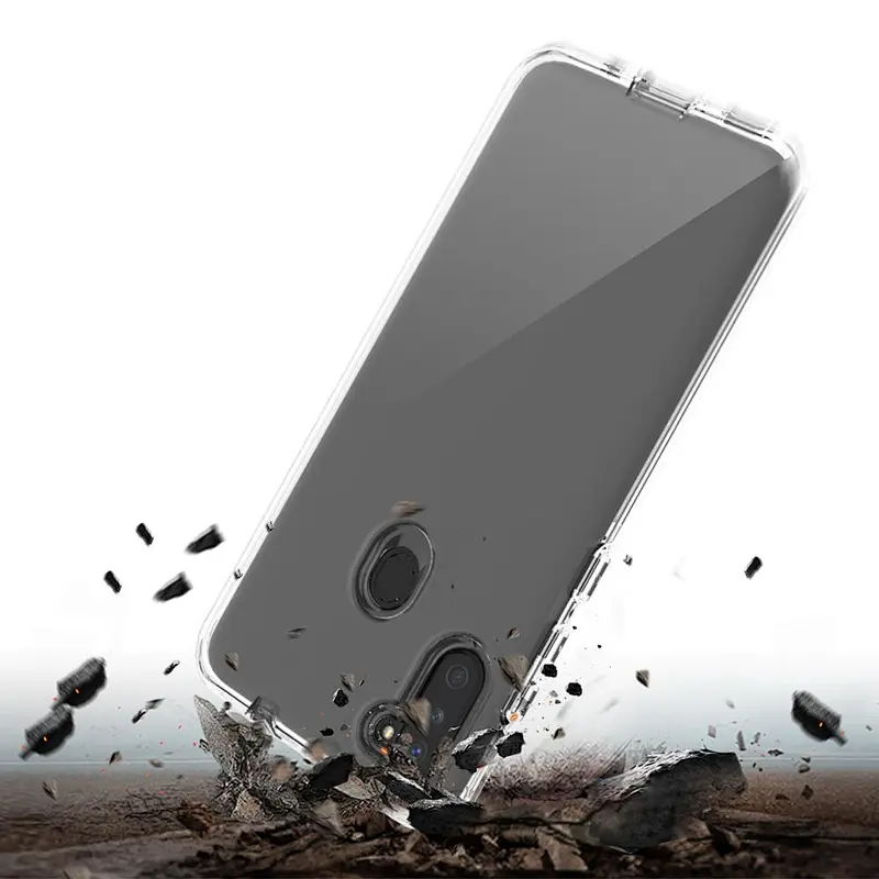 Low MOQ TPU PC material 2 in 1 design HD transparent accessories phone case for Samsung A11