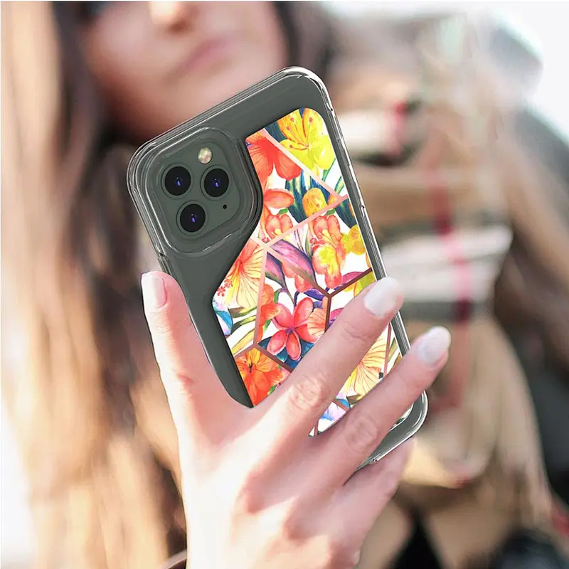 OEM ODM Back Cover IMD Printed Flower Mobile Cell Phone Case For iPhone X XS XR Max 11 Pro
