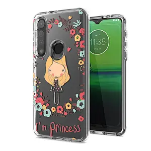 Good Quality phone case Protective printed TPU phone cover clear PC for Motorola One Macro/G8 PLAY