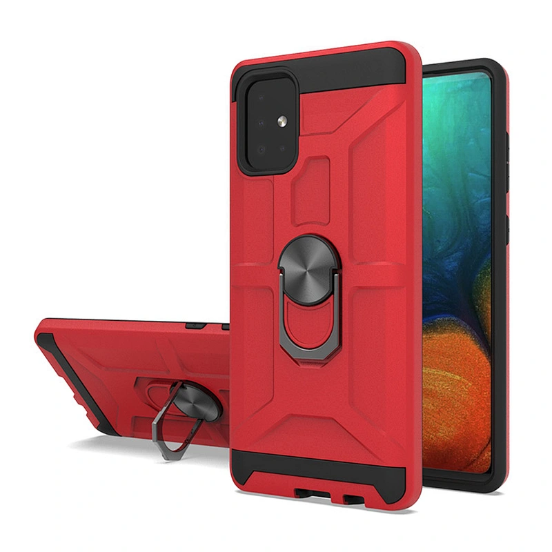 Fancy Accessories Cell Smart Phone Case with Ring Kickstand for Samsung A71 A51 A01 Core