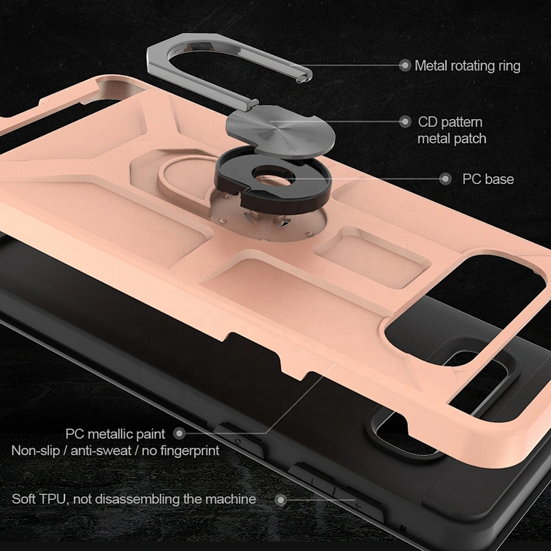 Durable metal ring mobile back cover kickstand phone case for SAMSUNG A11 S20 Ultra A71 A51