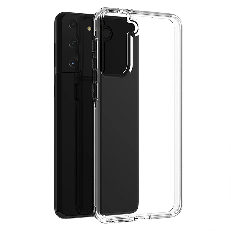 OEM ODM Ultra Clear Back Covers Transparent TPU PC Combo Phone Case For Samsung S30 Plus S21
