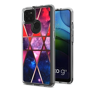 Mobile Back Covers Customized Printed Marble Design Cell Phone Case For Motorola G9 Power E7 Plus