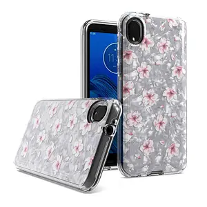 hot selling flower printing phone case for Motorola E6 shell paper phone cover