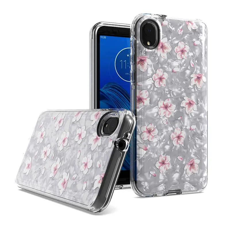 hot selling flower printing phone case for Motorola E6 shell paper phone cover
