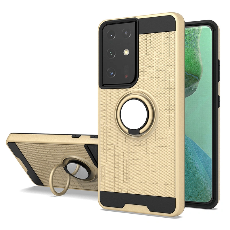 2021 Shockproof Cell Phone Case with 360 Ring Holder for Samsung S21 S30 Plus Ultra