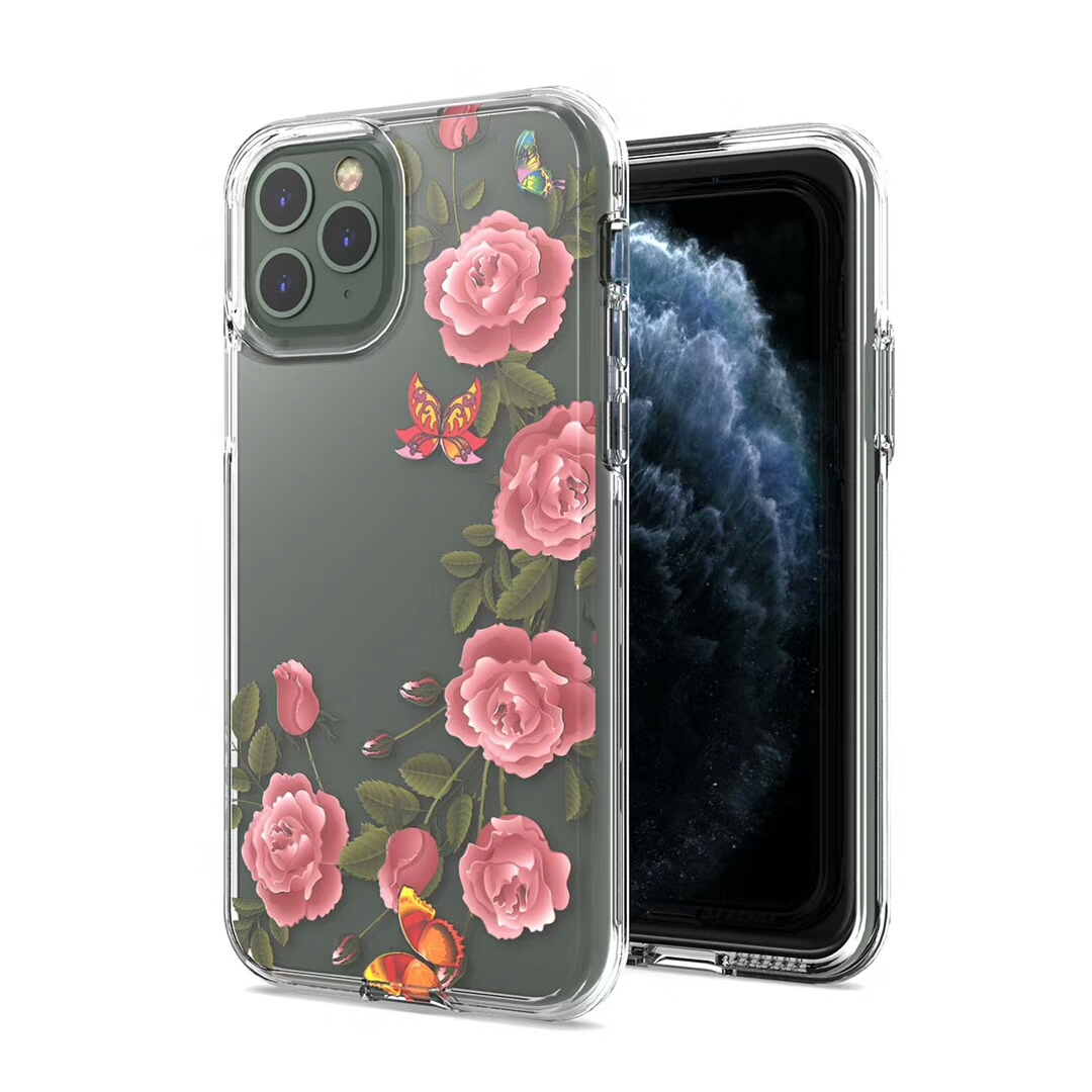 Clear cell phone cases with edges PC TPU back cover for Iphone SE2 11 pro MAX XI XS MAX