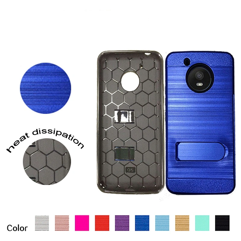 DIY factory price kickstand cell phone case for MOTO E4 plus case for MOTO E4 cover