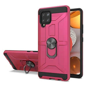 China wholesale cool design phone cases with 360 rotating ring kickstand for Samsung A42