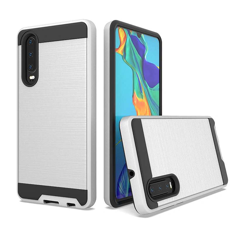 Full Protective Hard Mobile Phone case brushed metal Cell Phone Case for huawei P30