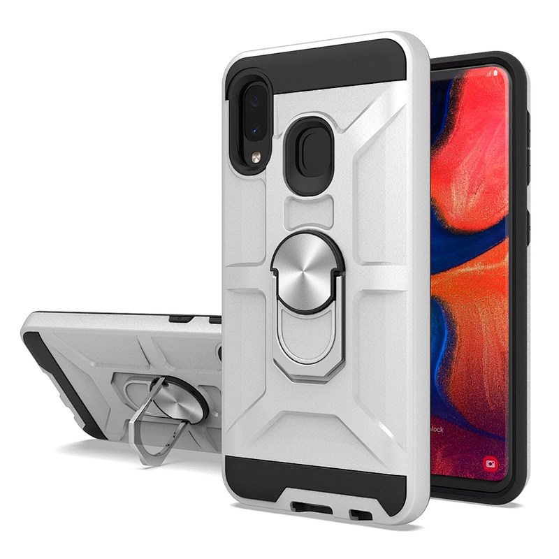 Heavy duty 360 degree ring holder kickstand phone case for Samsung A10E A20E A50 A60 A70