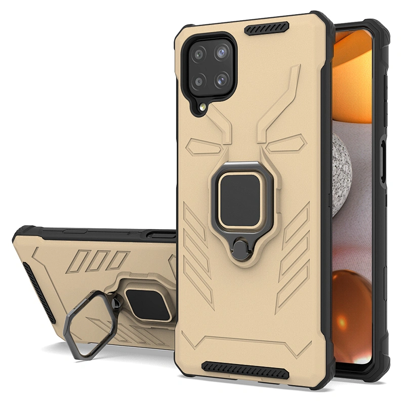 Shockproof Bumper Design Iron Ring Holder Cell Phone Cover Case for Samsung A32 A52 A72 A12