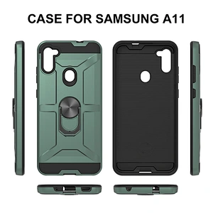 Hard PC Soft TPU Cell Phone Case Accessories with Ring for Samsung A11 A21 A31 A51 A71