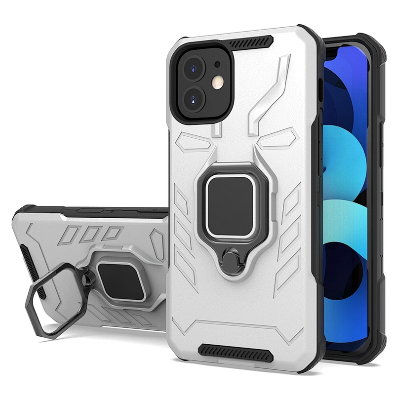 Shockproof Slim Mobile Phone Case with Rotatable Ring for iPhone 11 12 Mini Pro Max