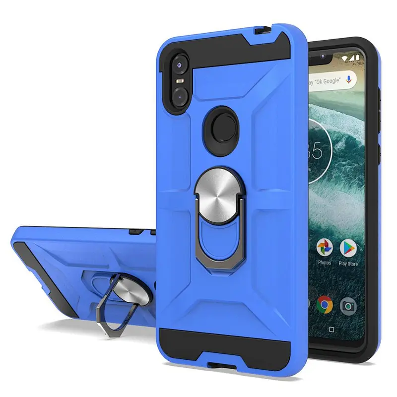 Heavy Duty Ring Stand Holder phone case for MOTO One/P30 play kickstand phone cover
