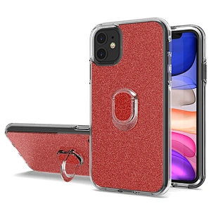 2020 best selling glitter mobile phone case with crystal ring holder for Apple iPhone 11 Pro Max