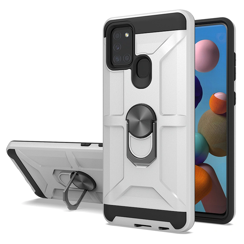 360 rotating metal ring 2 in 1 pc tpu phone case for Samsung A21S A01 core A31 A51 A71