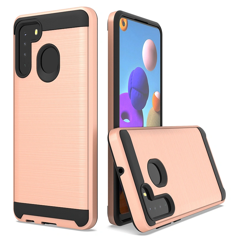 Funda para movil universal barato brushed cell phone case cover for Samsung Galaxy A21