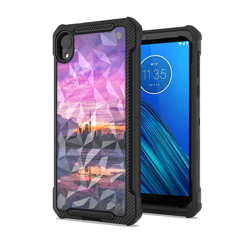 Hot Sale Fashion Diamond Pattern phone case nice printed phone cover for Motorola E6