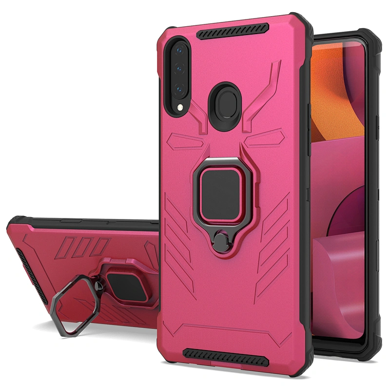 Iron design cell phone case cover with metal ring stand for Samsung A10 M10 A10S A20S